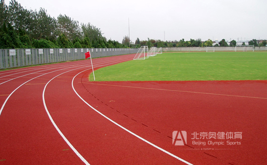 學(xué)?；旌闲退苣z跑道鋪裝