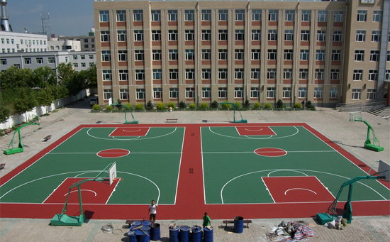 硅pu籃球場